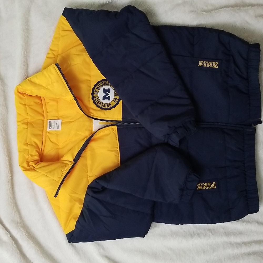 PINK U of M Puffer Jacket